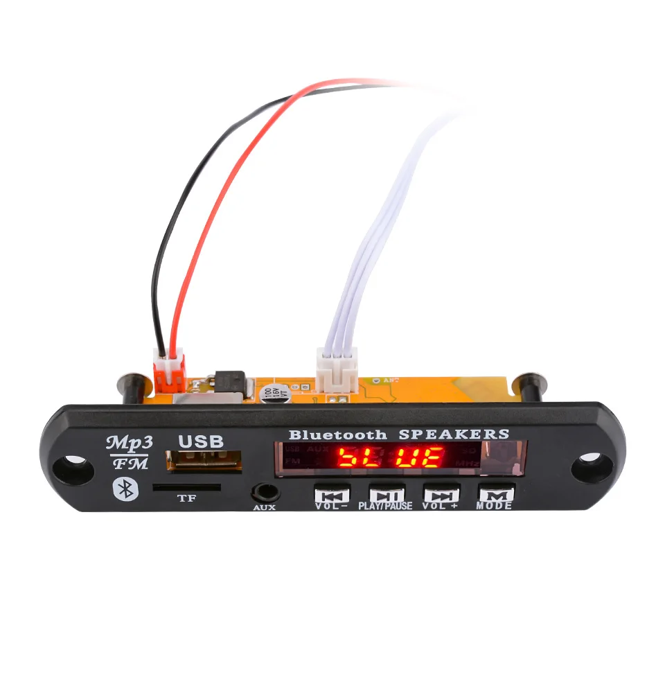 AIYIMA DC12V/5 В MP3 декодер плата Bluetooth 4,2 аудио декодирование APE FLAC MP3 WMA WAV TF USB звук Aux микрофон DIY модуль