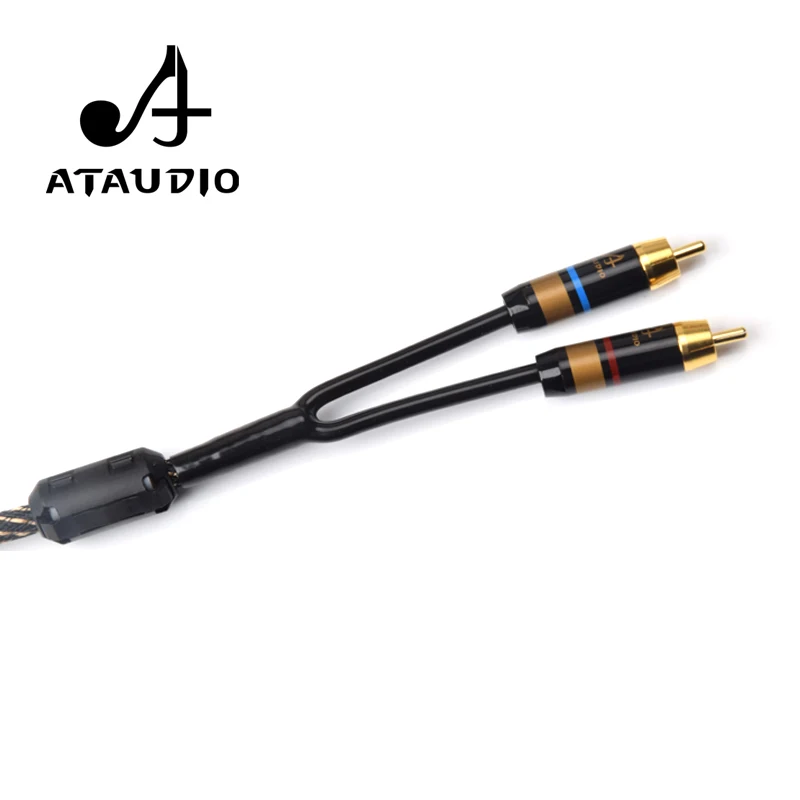 ATAUDIO HIFI RCA к 2 сабвуфер кабель высокого качества один Sub-2 сплиттер Y | Электроника