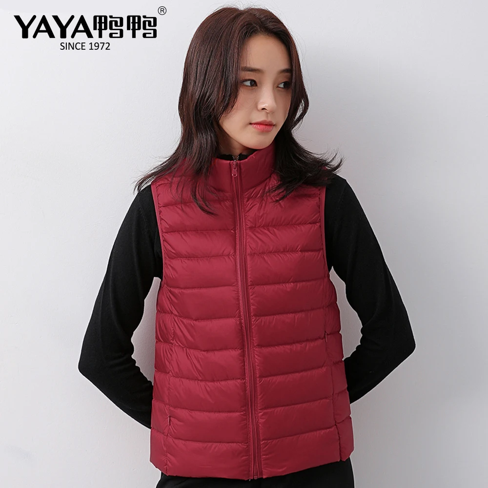 YAYA новый зимний женский пуховый жилет Модный без рукавов теплый пуховик размера