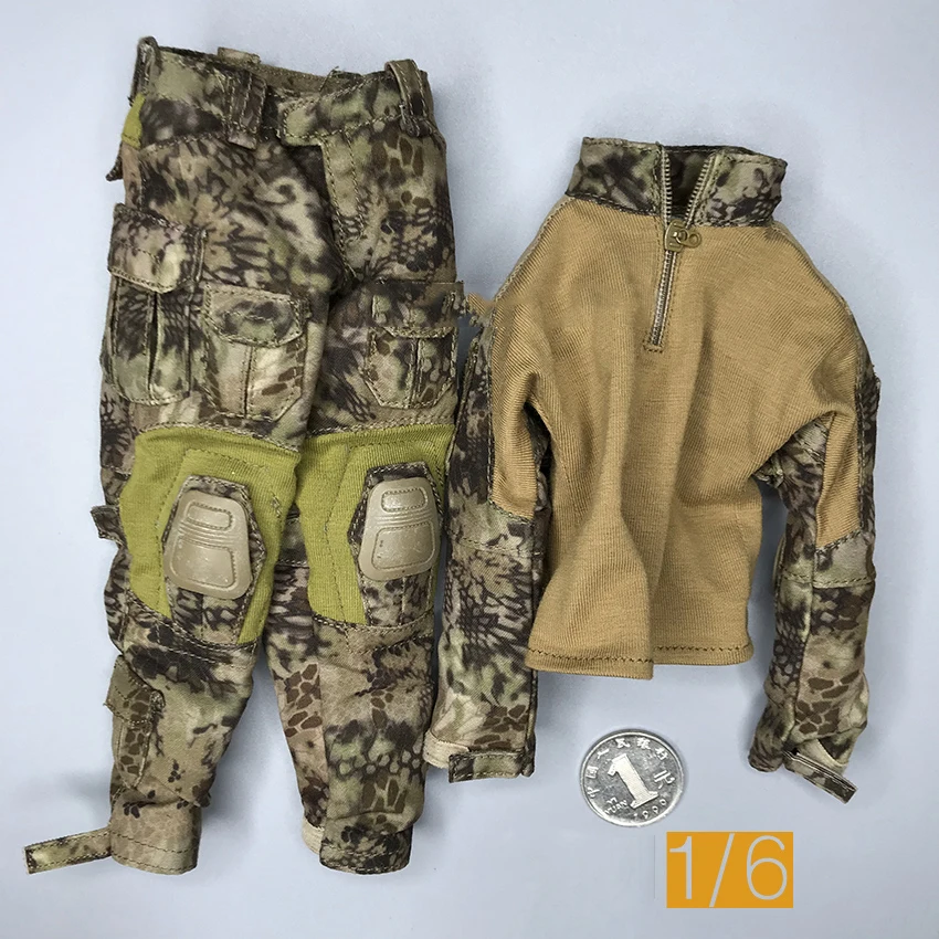 

Big Sales 1/6th Male Combat Camouflage Color War Army Soldiers Coat Shirt Pants For Mostly 12inch Doll Figures Collection