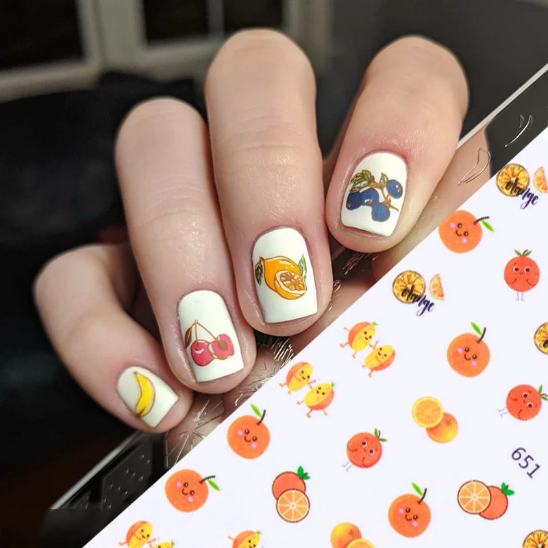 3D наклейки для ногтей аксессуары самоклеющиеся клейкий трансферный Переводные