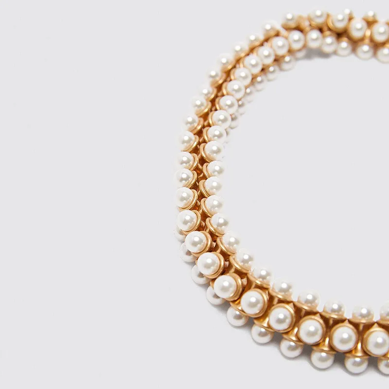 

cross-border Exaggerated Bohemia Pearl Necklace Necklace In Europe And America Metal Pendant Jewelry
