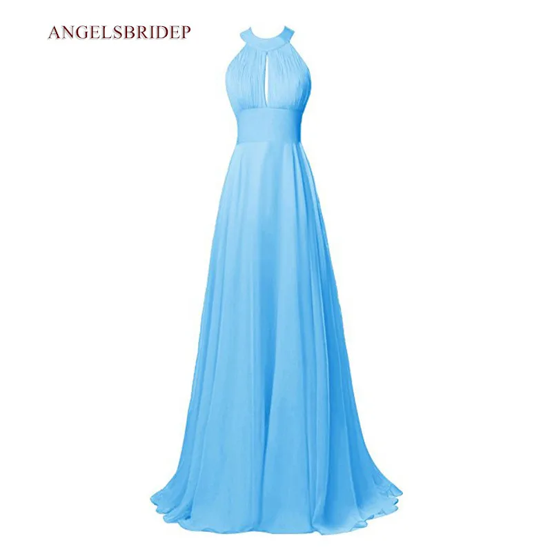 Длинное шифоновое вечернее платье с открытой спиной в пол | Свадьбы и торжества