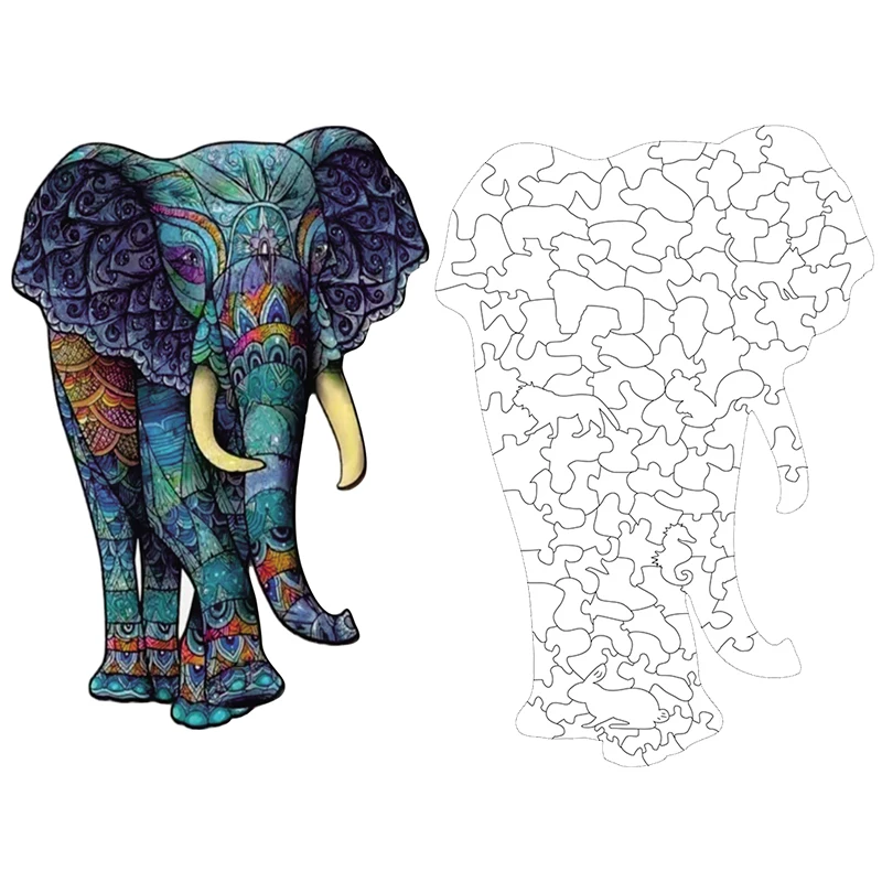 

Деревянный пазл, набор игрушек в виде животных, интересные деревянные пазлы для взрослых и детей, рождественские подарки, развивающие игруш...