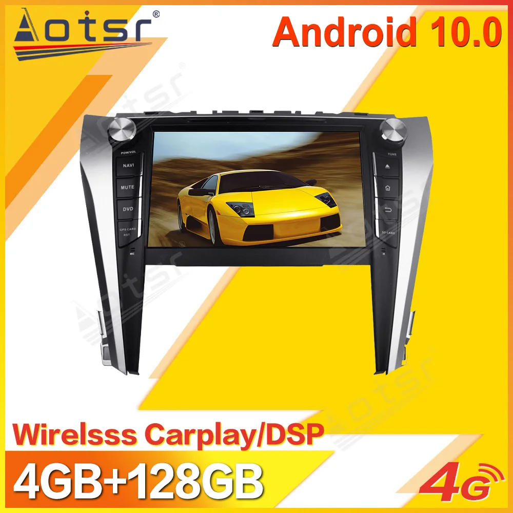

128G Android Car Multimedia Stereo Player For Toyota Camry 2015 2016 2017 Tape Radio Recorder Video GPS Navi Head Unit No 2 Din