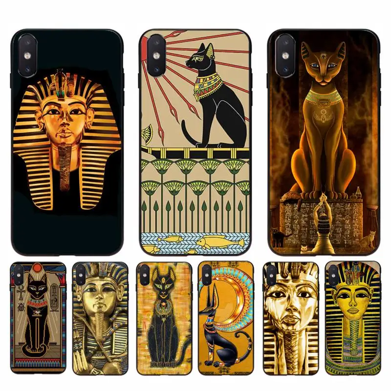 Мягкий чехол FHNBLJ для телефона с Африканским древним Египтом котом Фараона iphone 11