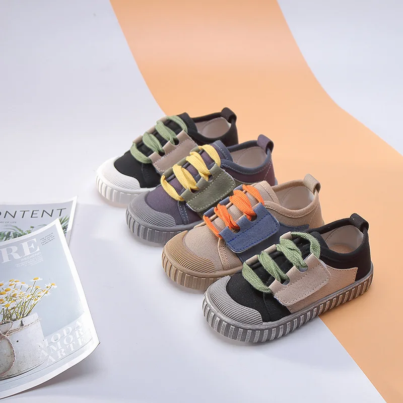 Кеды детские на плоской подошве спортивные холщовые кроссовки для начинающих