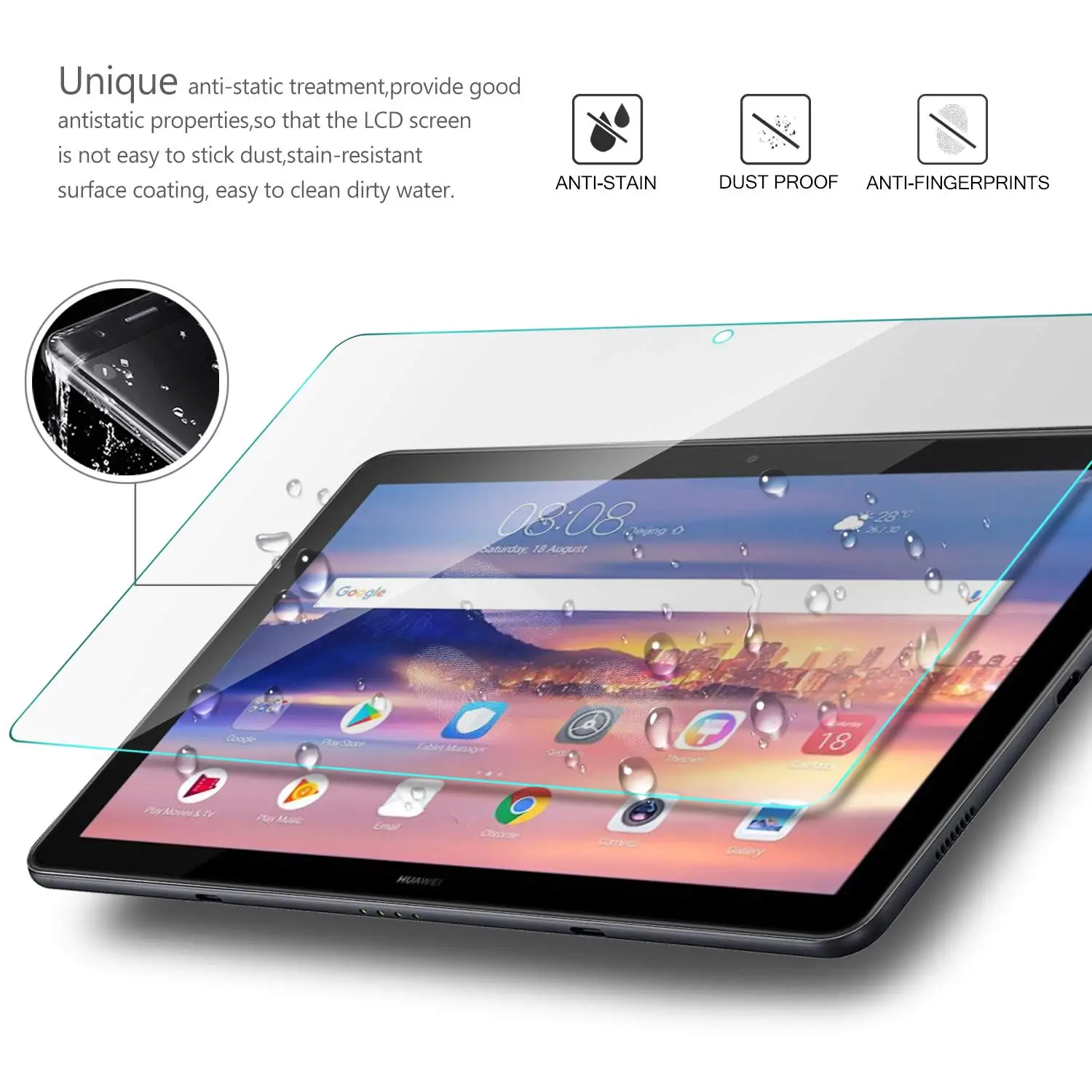 Закаленное стекло для huawei MediaPad M5 lite 10 Pro M6 10,8 8,4 M3 Lite 10,1 8,0 дюймов Защита экрана для MediaPad T5 T3 1" стекло