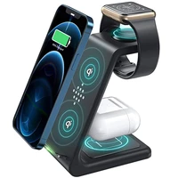 3 in 1 wireless charger station qi 15w fast apple wireless charging stand dock for iphone 12118 pro max airpods iwatch samsung