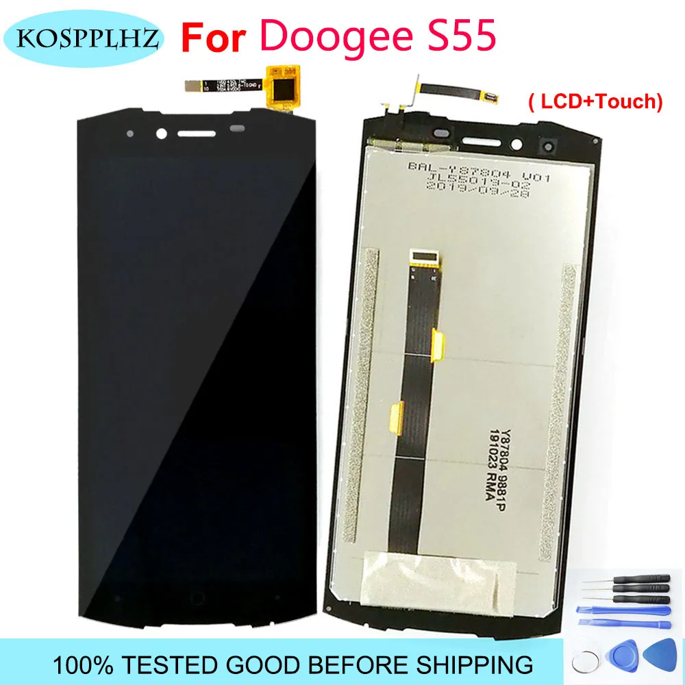 

original KOSPPLHZ For doogee s55 LCD Display+Touch Screen 100% Tested LCD Digitizer Glass Replacement s 55 +Tools gift