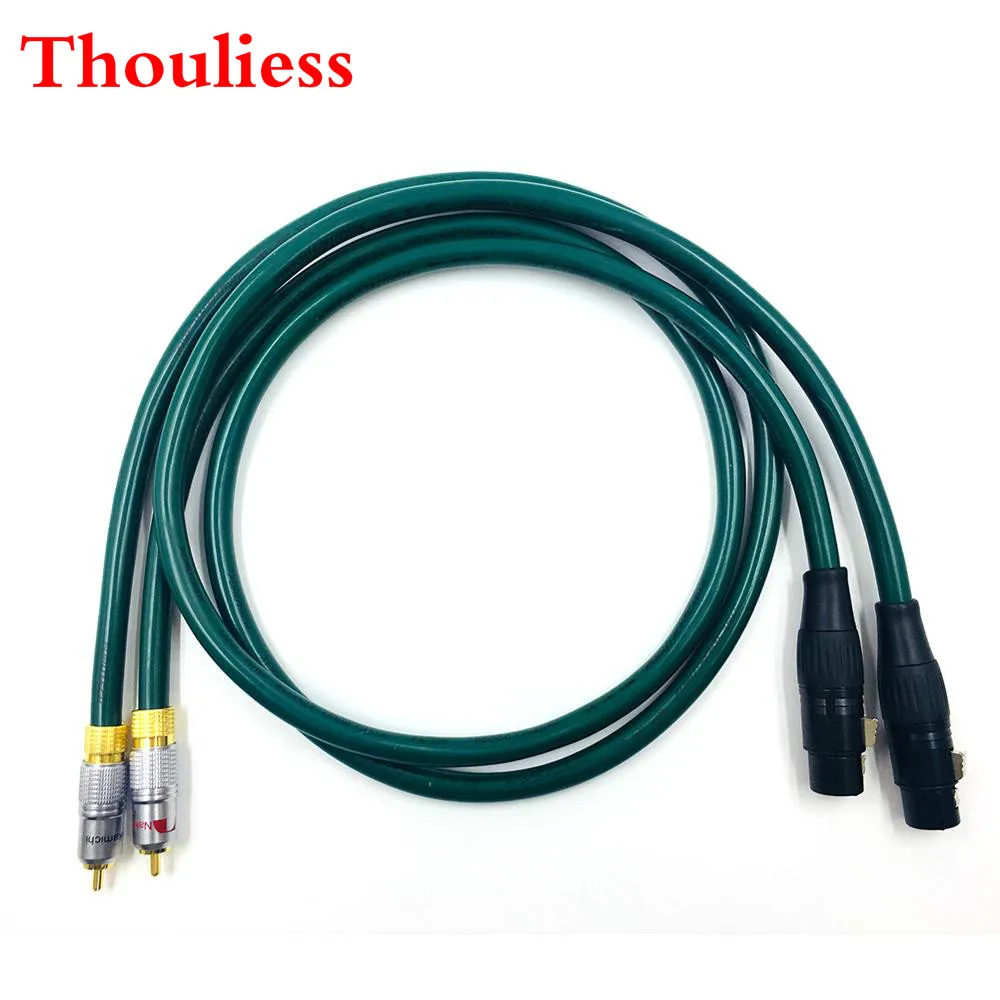 

Thouliess Pair HIFI Nakamichi RCA to XLR Female Balacned Interconnect Cable 3pin XLR to RCA Audio Cable with FURUTECH FA-220
