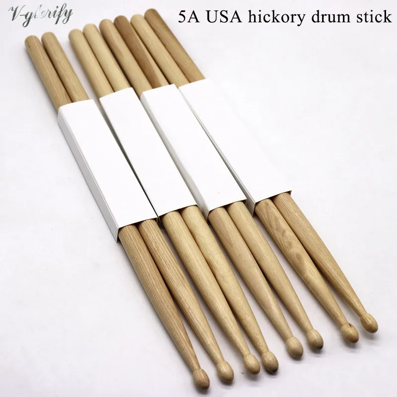5А США hickory деревянные барабанные палочки пара с белой упаковкой | Спорт и
