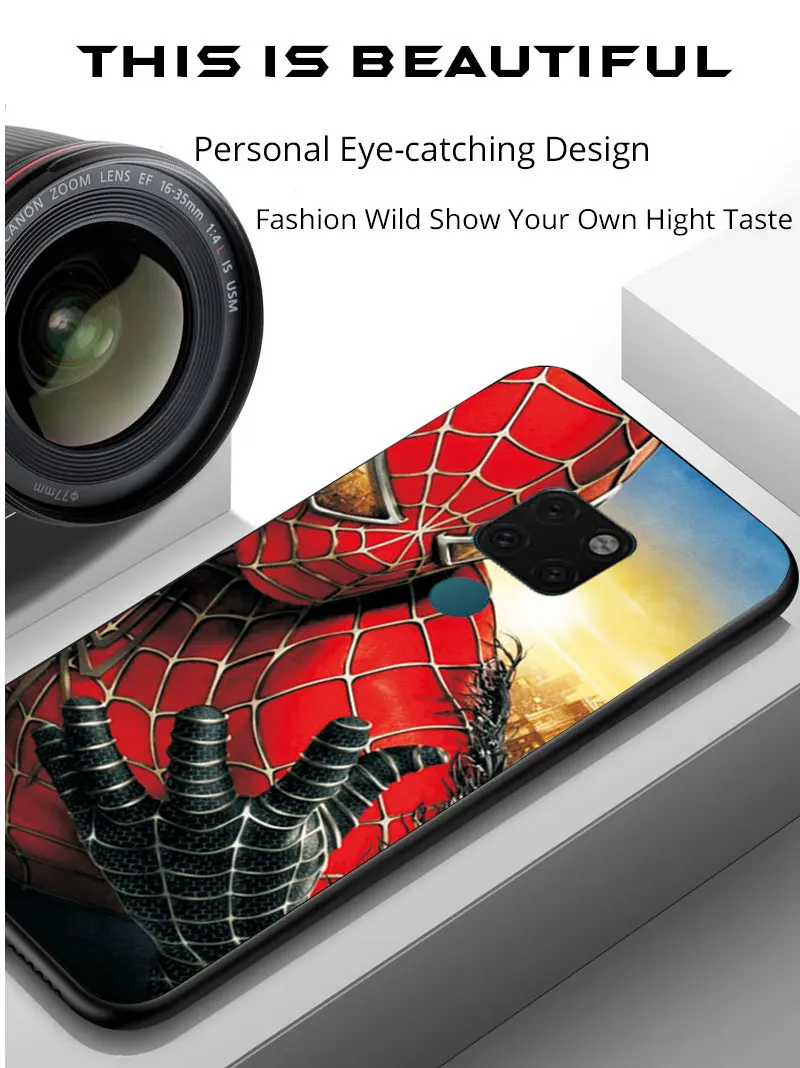 Для huawei mate 10 Lite mate 20 Pro чехол-накладка Marvel Мстители Капитан Америка Железный человек черный ТПУ для huawei Nova 2 3 2i 3i 3e