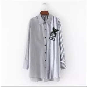 Женская одежда больших размеров, Новые Топы, шикарные Блузы 2022, повседневные рубашки в полоску с длинным рукавом, базовые качественные блузки размера XXXL, 4XL