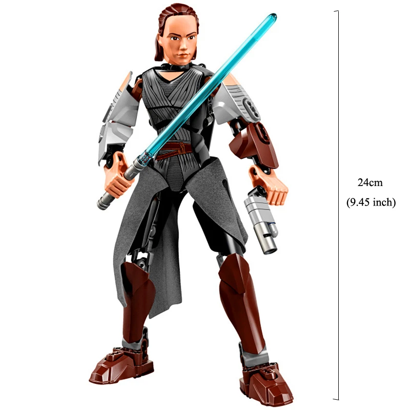 Звездные войны капитан фасма Obi Wan общий гривус Кайло Рен Дарт Вейдер Боба Фетт фигурка штурмовика блоки игрушки для детей - Цвет: Rey II