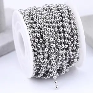 Цепочка-коннектор для ювелирных изделий сделай сам, коннектор из нержавеющей стали, 10 метров, 1,5 мм, 2,0 мм, 2,4 мм, 3 мм, для изготовления цепочек для ожерелий