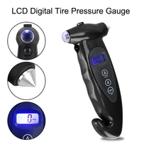 leepee with hammer manometer lcd digital for car motorcycle bike car tire air pressure gauge high precision barometers tester