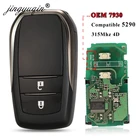 Jingyuqin O-em брелок без ключа для Toyota Prado Reiz Land Cruiser Prado 2 кнопки умный пульт дистанционного управления 315 МГц 34D чип