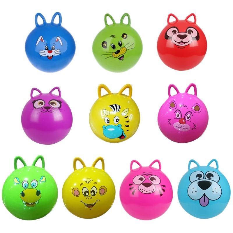 

New 18" Cat Ear Inflatable Jump Ball Hopper Bounce Retro Ball With Handle Gift