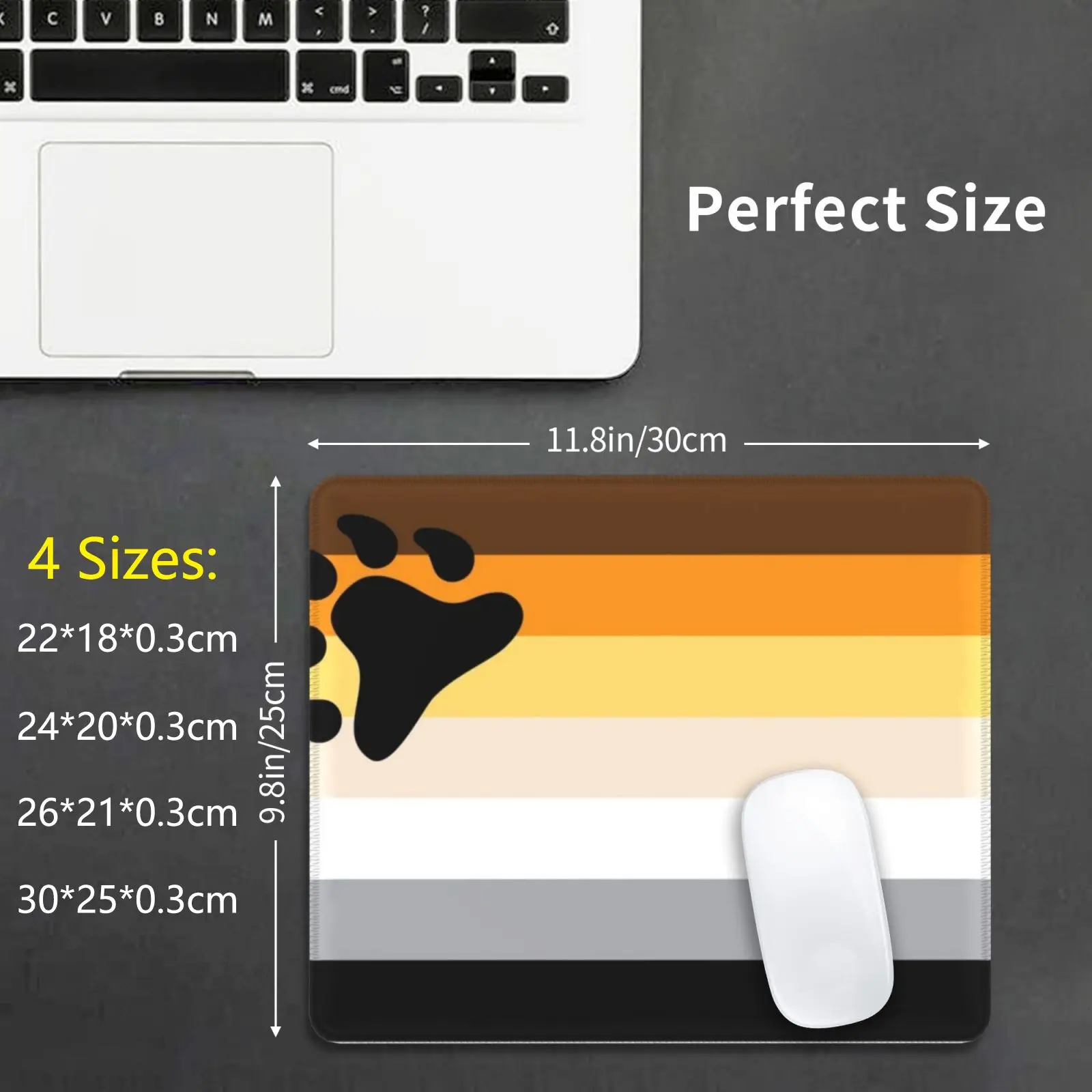 Bear Pride Flag Mouse Pad 1749 Bear Bears Cub Cubs Flag Pride