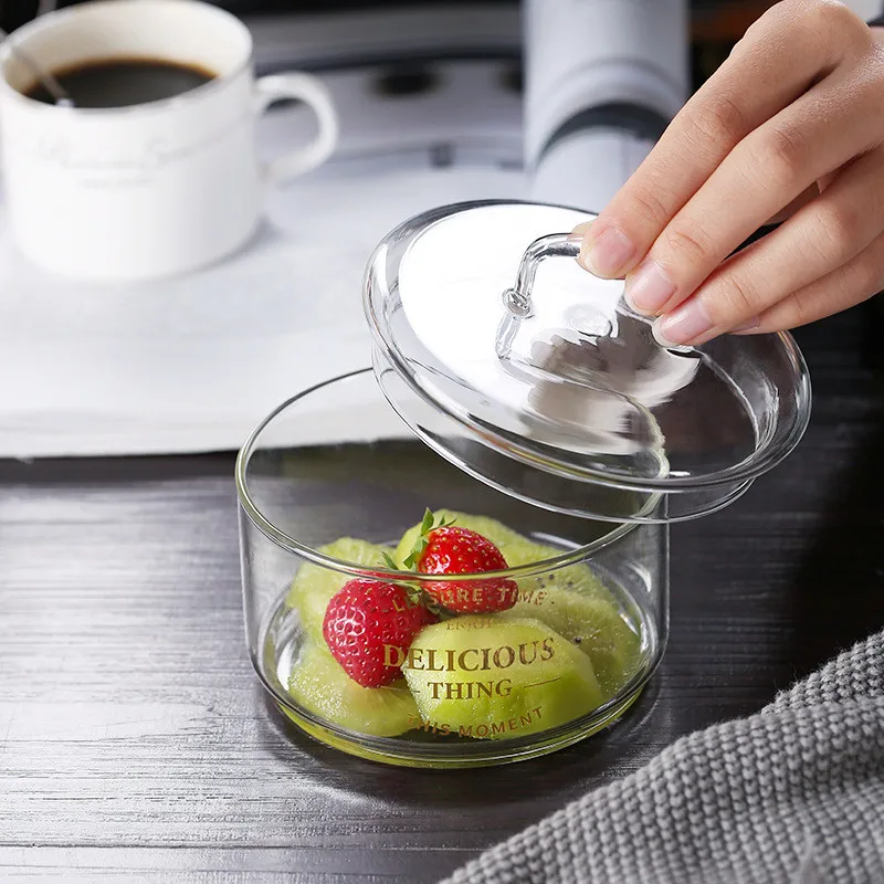 Креативная Штабелируемая термостойкая стеклянная миска JO LIFE 400 мл прозрачный