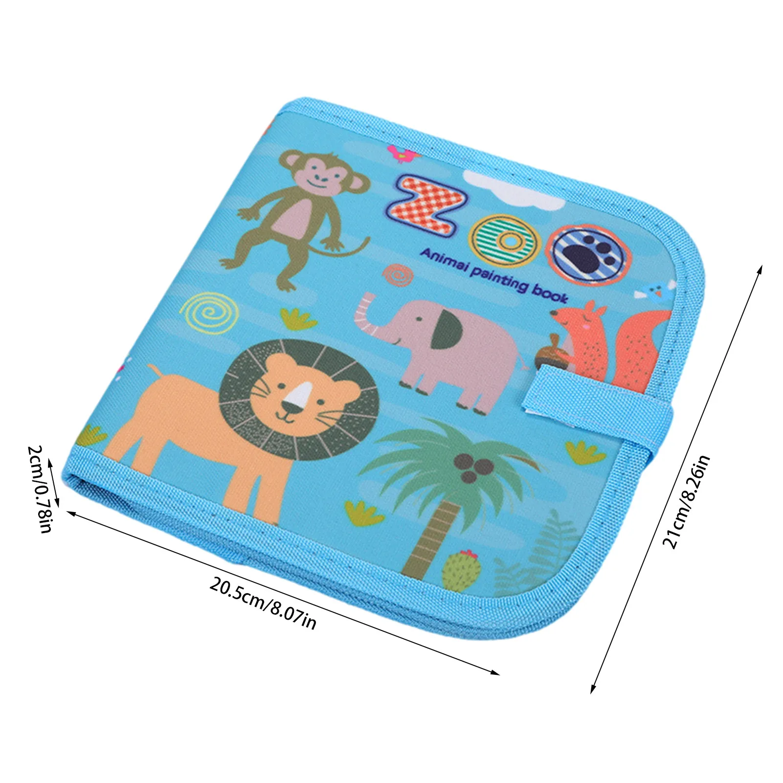 

Animal Painting Book Portable Erasable Zoo Graffiti Drawing Board H50