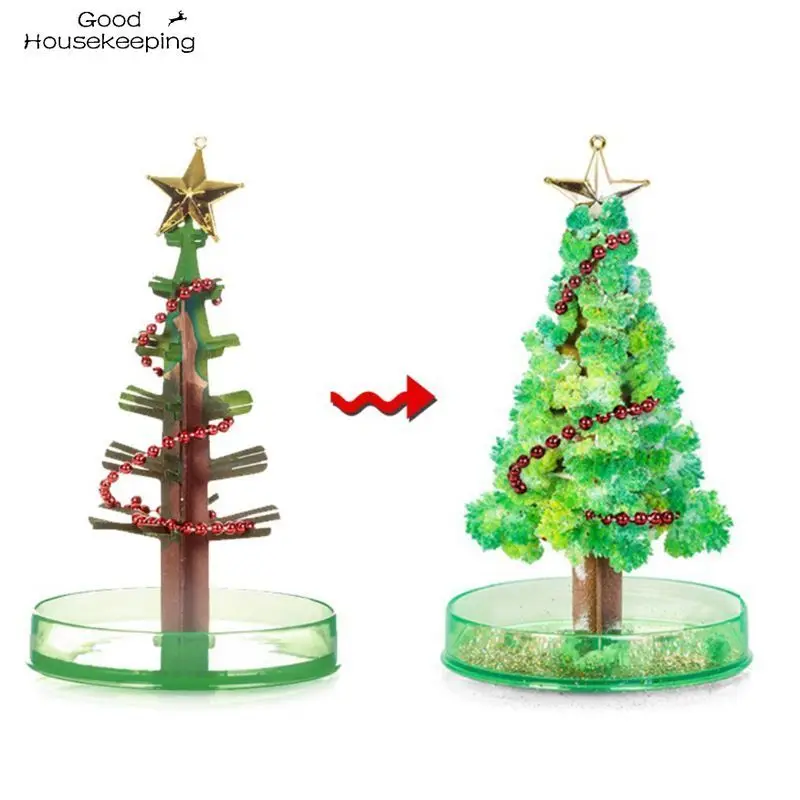 3 Types 14cm Magic Growing Christmas Tree DIY Fun Xmas Gift Toy for Adults Kids Home Festival Party Decor Props Mini | Дом и сад