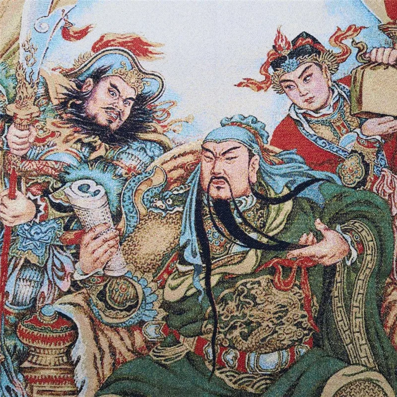 Китайская старая тибетская шелковая танка подвесная картина Fengshui Guan Gong 60x90 м | Дом
