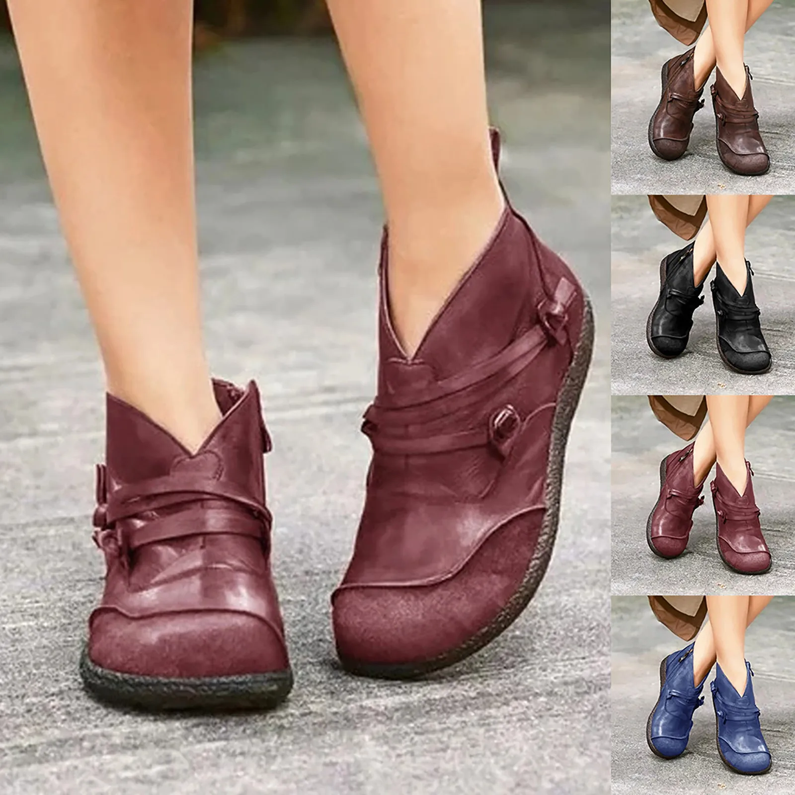 

Женская обувь; Коллекция 2021 года; Однотонная кожаная обувь с круглым носком и вискозой; Женская модная простая повседневная обувь на плоско...