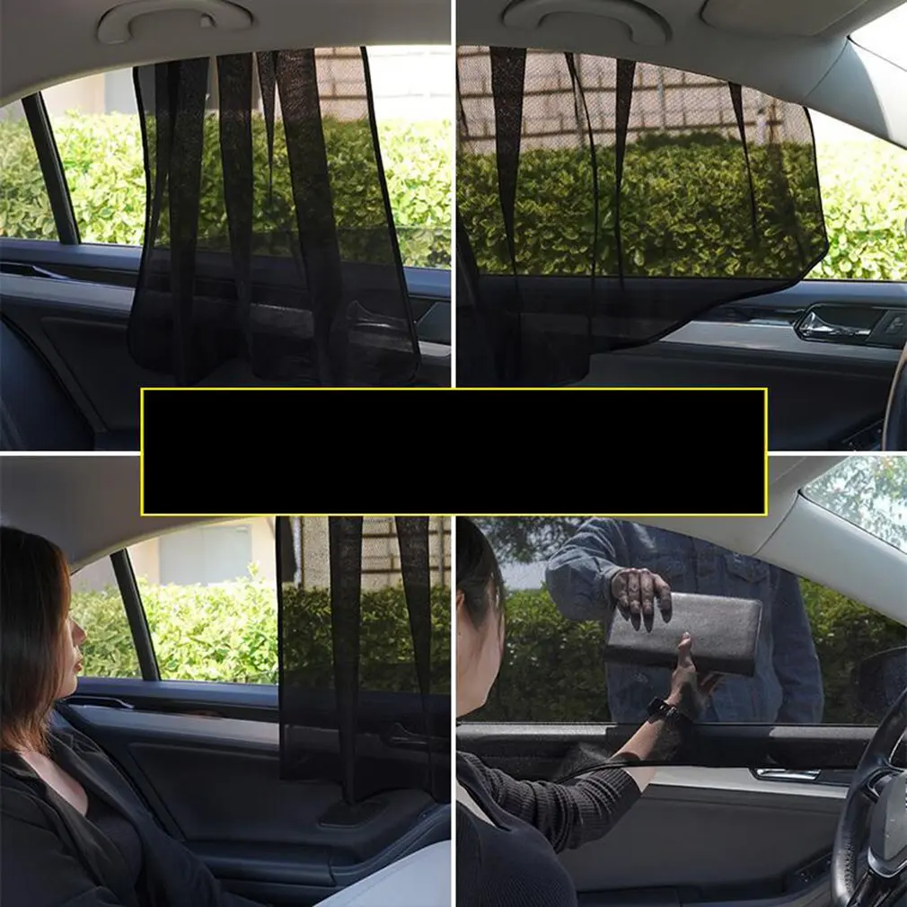 Автомобильный солнцезащитный козырек черный сетчатый боковой блок
