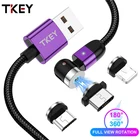 Магнитный кабель TKEY Micro USB, для iphone, xiaomi mi 9, 10pro, Android, с поддержкой быстрой зарядки