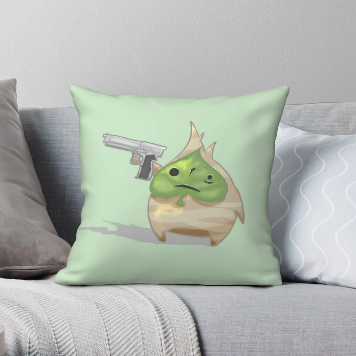 

Чехол для подушки Korok Gun Square, полиэстеровый льняной бархатный чехол с узором на молнии, декоративный чехол для подушки, чехол для дивана и сид...