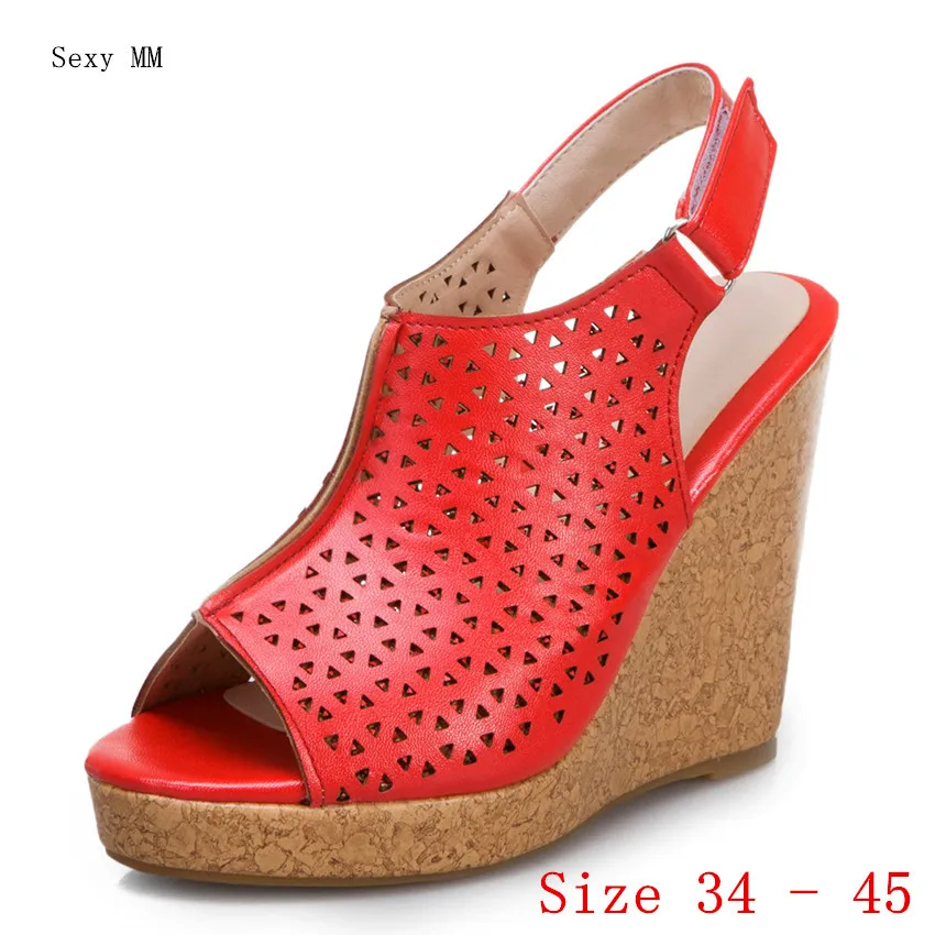 

Women Platform High Heel Wedge Sandals Summer Shoes Woman High Heels Wedges Gladiator Sandals Plus Size 34- 40 41 42 43 44 45