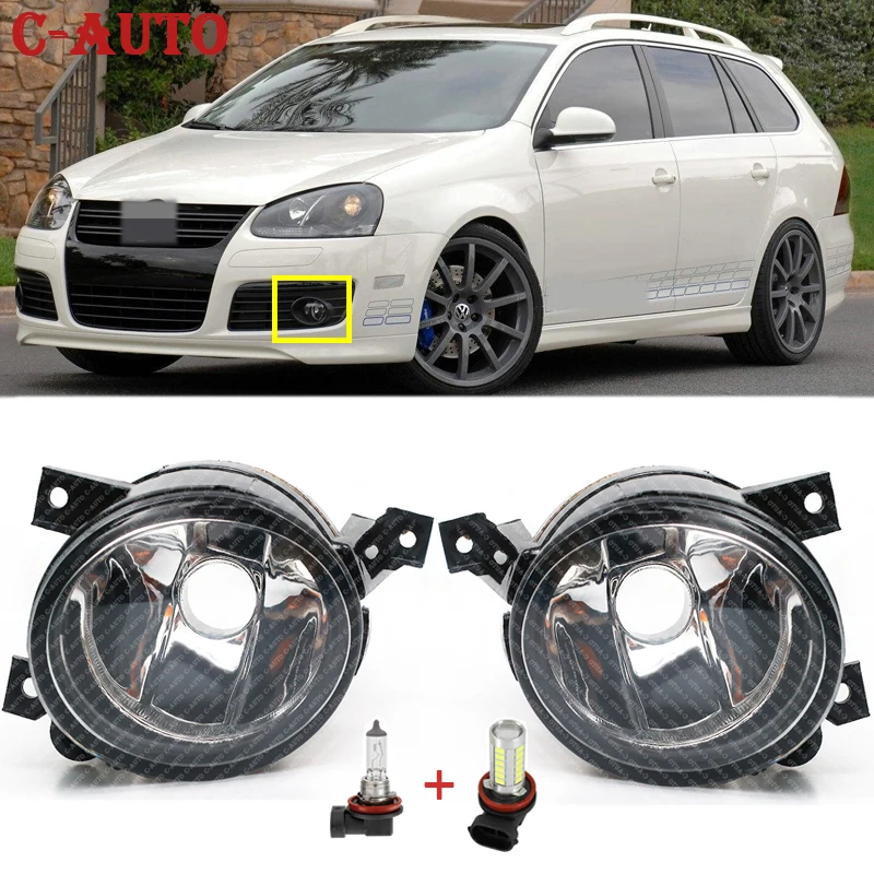 

Car Left Right Front Fog Lamp Fog Light With Halogen and LED bulbs For VW Jetta 5 A5 MK5 2006 2007 2008 2009 2010 2011 FogLamp