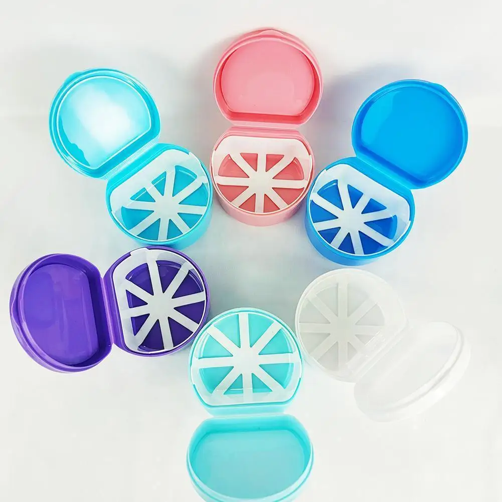 

Denture Bath Storage Box Dental False Teeth Organizer Orthodontics Plastic Box Tooth Container Teeth Cleaning Cases C0N2