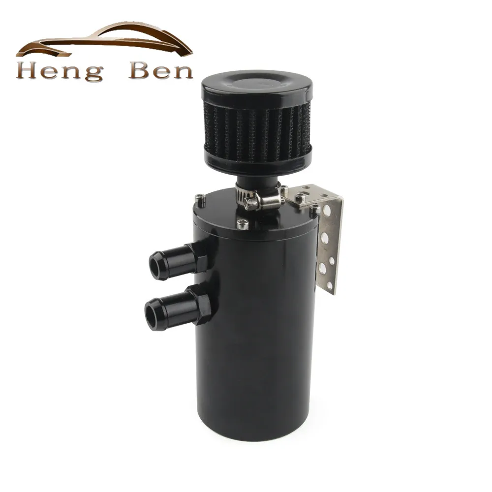 

Oil Catch Tank Reservoir Can 2-Port With Breather Drain Valve Aluminum Universal