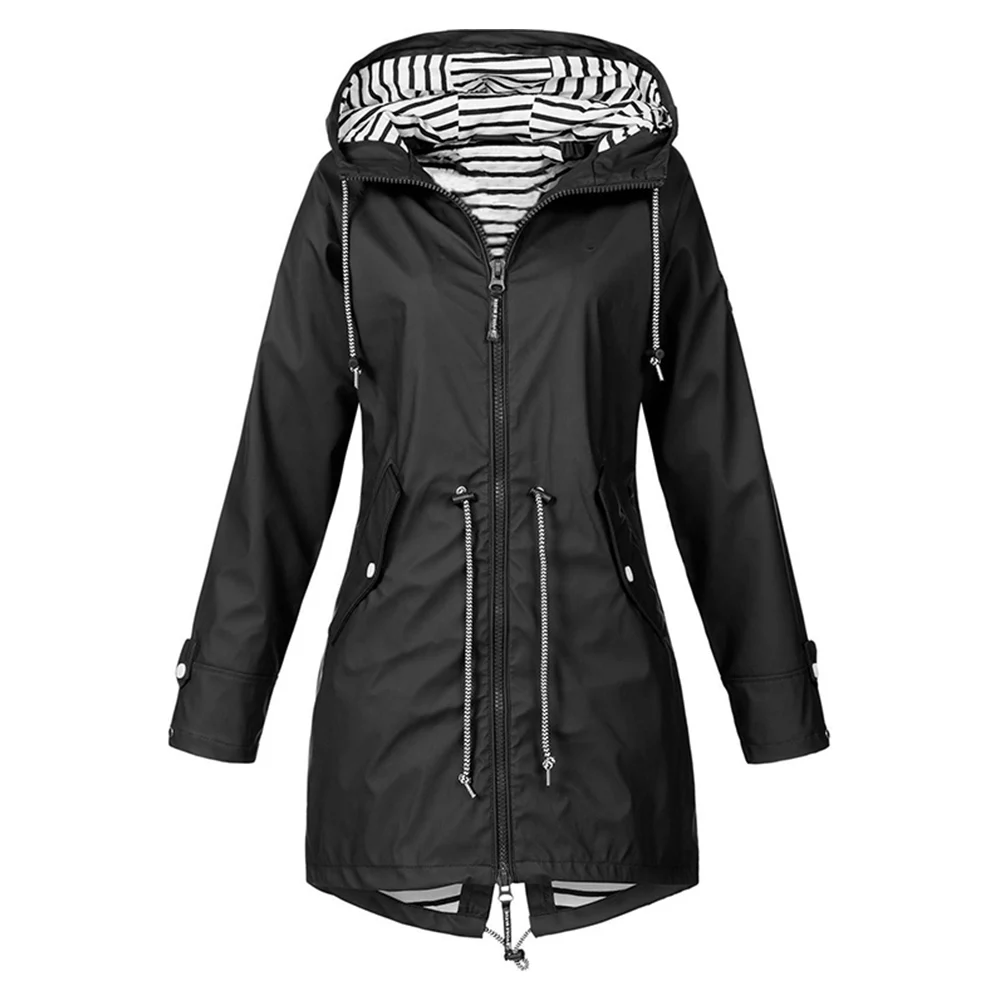 

Sale 5XL Hooded Raincoat Women Waterproof Rain Jackets Outdoor Poncho Rainwear Solid Color Raincoat Rain Coat Forest Jacket D30