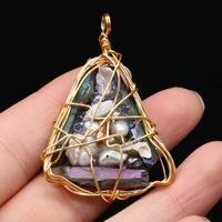 hot selling pendant natural stone irregular triangle winding pearl for jewelry making diy necklace bracelet accessory