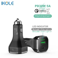 ikole pd30w 5a usb car charger quick charge qc4 qc3 0 for huawei supercharge samsung type c pd20w fast charging for iphone ipad
