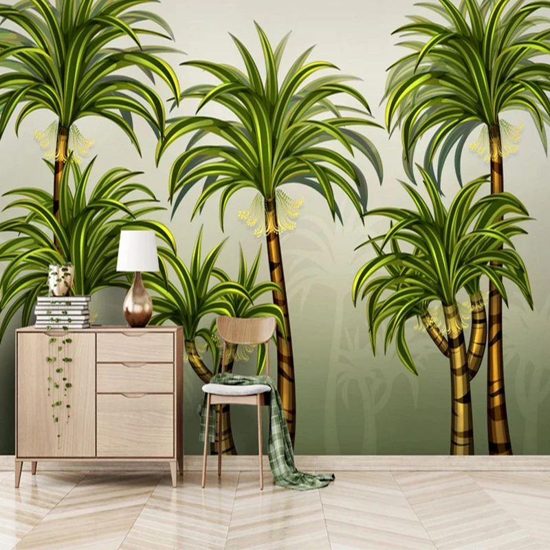 

Kitchen Wallpaper Green Plant Waterproof Forest Tree 3d Mural Wallpapers Home Decoration