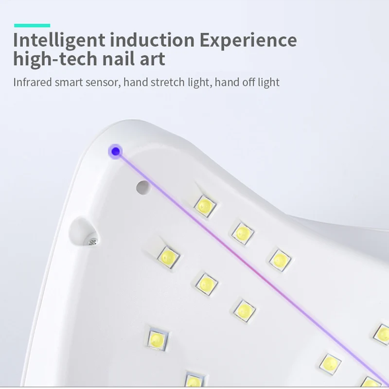 80 Вт лампа для сушки гель лака светодиодная Сушилка ногтей с ЖК дисплеем 45 шт.