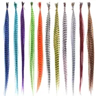 55 шт Синтетические прямые Разноцветные перья шиньон парик Наращивание волос инструмент для красоты