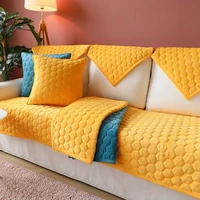 super soft crystal velvet thick warmth sofa cushion combination sofa towel plush cushion suitable for living room decoration