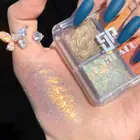 4 Цветанабор блеск Тени для век Палитра матовое стекло с перламутровым эффектом Водонепроницаемый пигмент с блестками глаз Косметическая пудра для макияжа TSLM1