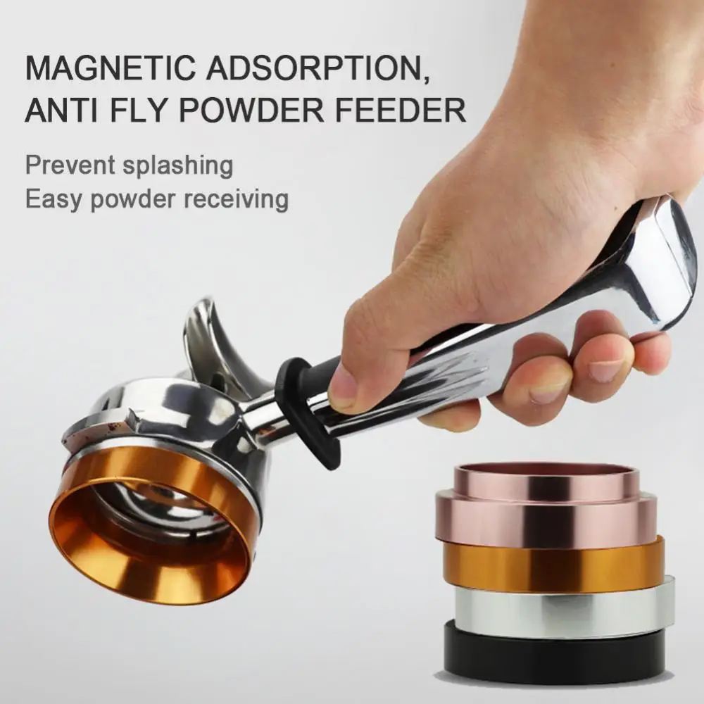 

51/54/58mm Magnetic Espresso Coffee Powder Container Dosing Ring for Grinder Dosing Ring Brewing Bowl Coffee Powder Portafilter