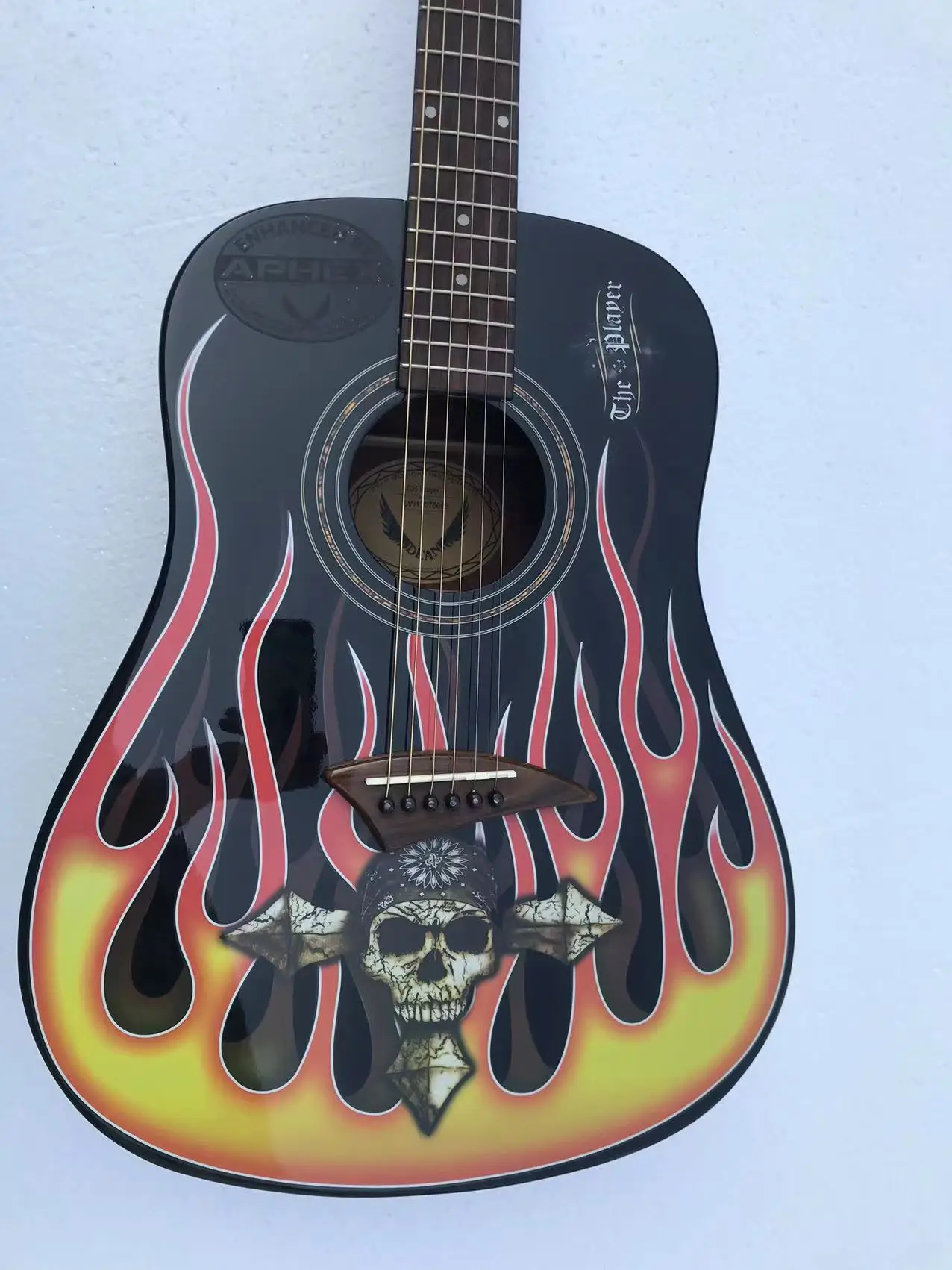 Оригинальная 41-дюймовая Акустическая/народная деревянная гитара цельная