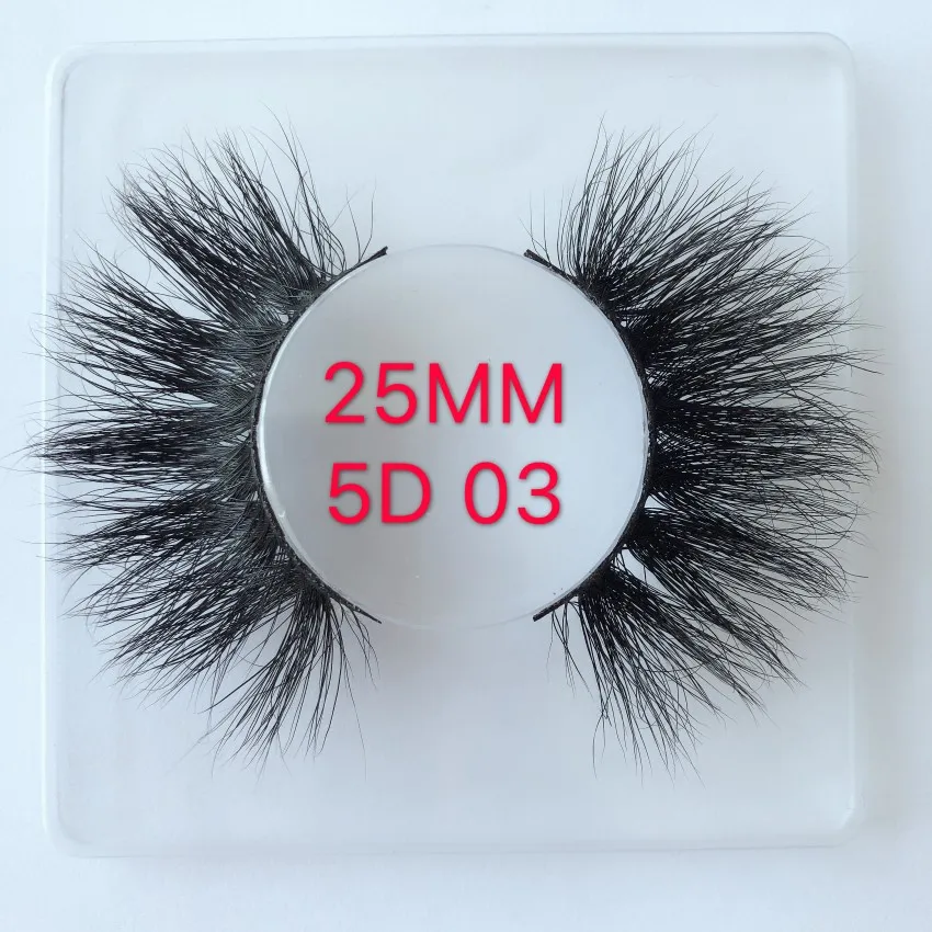 25mm 5D03 10 пар длина 25 мм норковые ресницы Экстра длинные 3 норковые ресницы большие драматические перекрещивающиеся пряди ресницы натуральные ресницы расширение - Цвет: 25mm 5D03