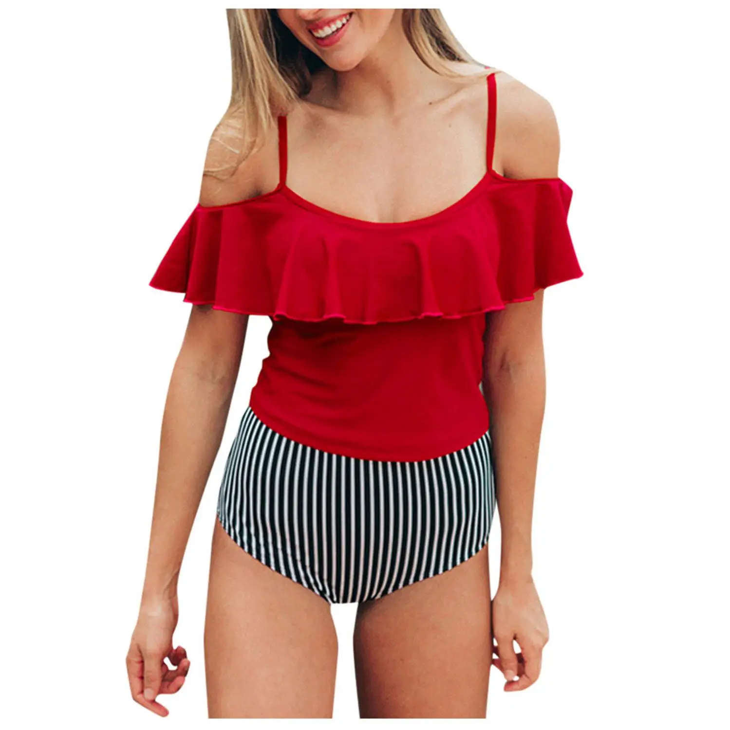 Женские сексуальные купальные костюмы из двух частей Бандажное бикини с пуш ап