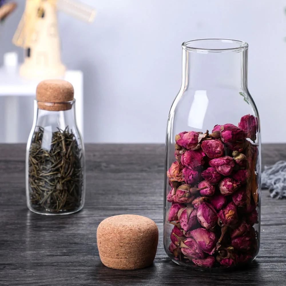 Банка для хранения стеклянных деревянных банок с крышкой кухонные банки конфет