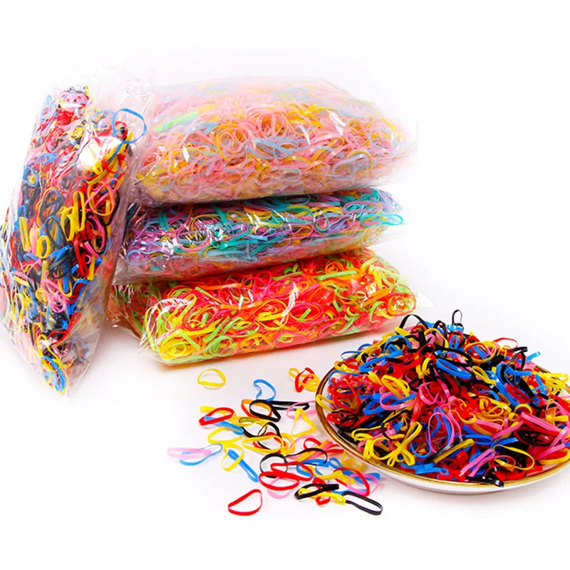 2000 шт. одноразовые резинки для волос девочек | Аксессуары одежды